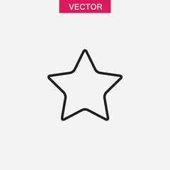 Obraz premium Star icon. vector flat black linear illustration for web and app..eps