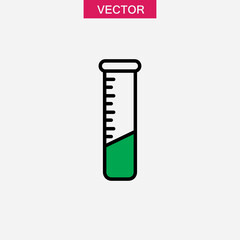 Test tube icon. vector color illustration for web and app..eps