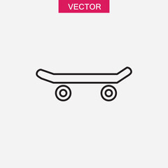 Board, skateboard icon. vector flat black linear illustration for web and app..eps