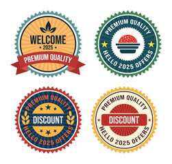 Obraz premium set of badges and labels, set of labels, Natural product badge vector set, Organic products label.