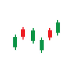 Candlestick chart icon. vector flat color illustration for web and app..eps