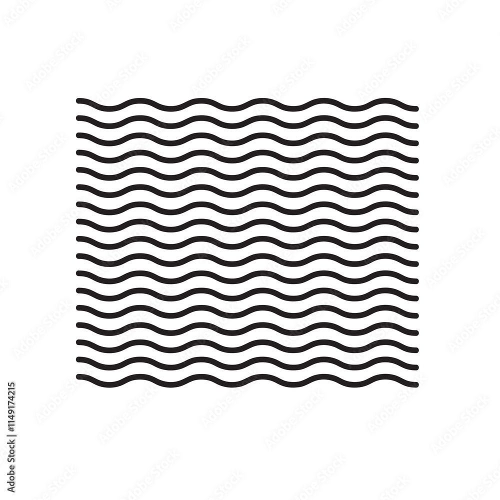 Poster wavy line seamless pattern. vector trendy style illustration for web and app..eps