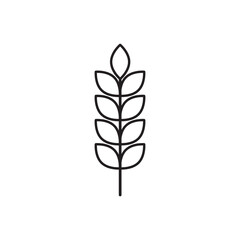 Wheat icon, vector flat linear illustration for web and app..eps