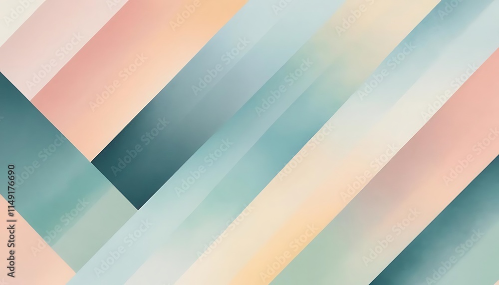 Poster abstract diagonal pastel color block design