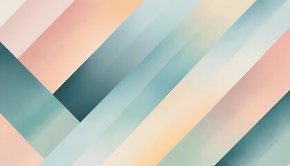 Obraz premium Abstract Diagonal Pastel Color Block Design