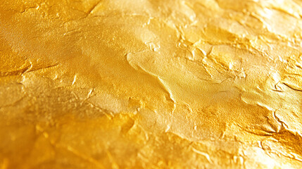 Shimmering Gold Foil Texture Background in Metallic Golden Hue for Elegant and Luxe Designs