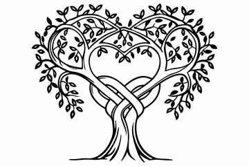 tree with hearts
