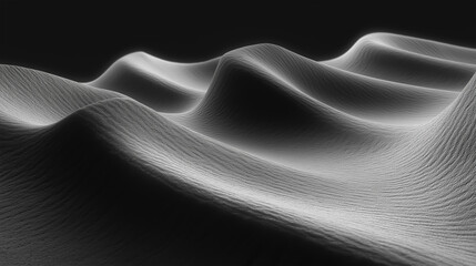 Obraz premium Abstract Black Dunes with Smooth Curves Under Soft Lighting