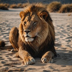 portrait of a lion