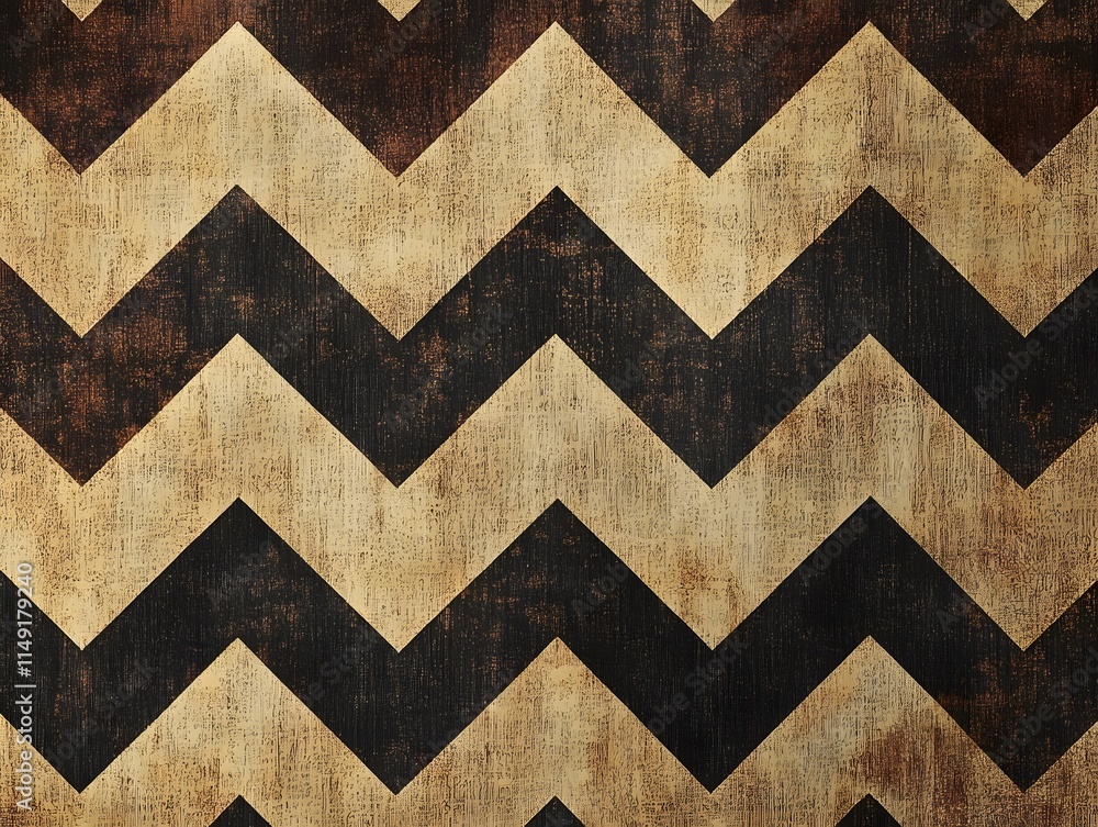Poster a textured background featuring a zigzag pattern in dark and light tones.
