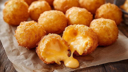 Cheesy Fried Snacks with Golden Crust