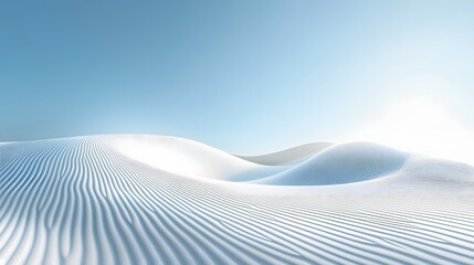 White Sandscape Abstract Digital Art Landscape