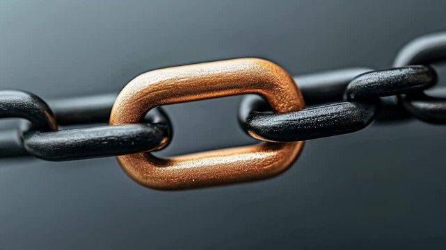 Unique chain link design featuring black and gold elements for striking contrast and visual appeal