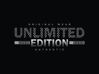 Unlimited edition t shirt design, Motivational quotes typography with modern shirt graphics