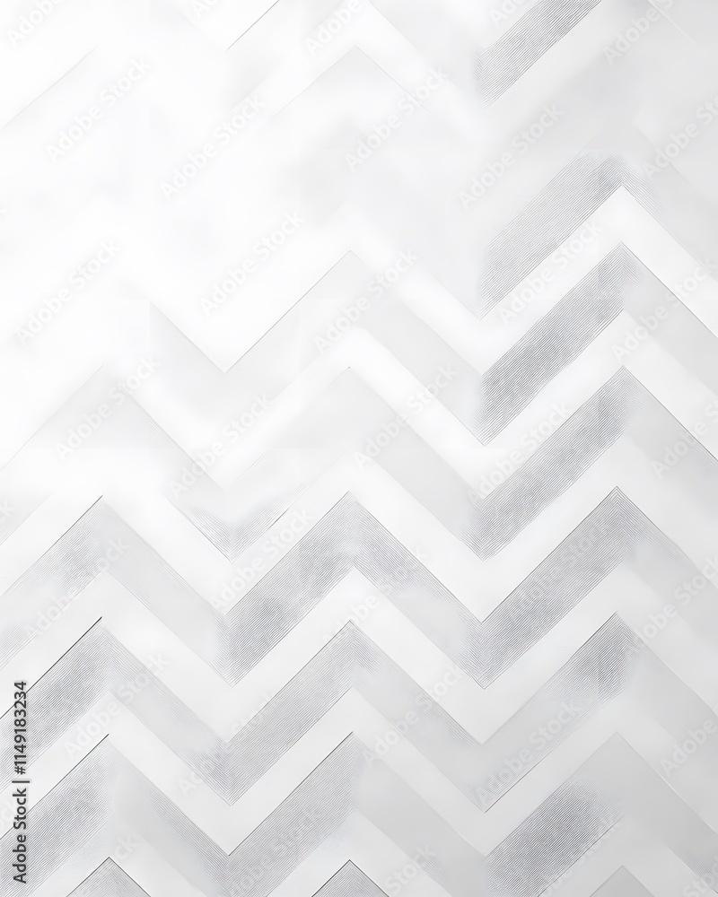 Aufkleber a textured pattern of overlapping zigzag shapes in shades of white and gray.