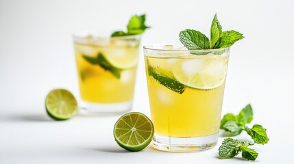Refreshing Summer Drinks with Lime and Mint