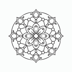 floral patterns kids Mandala art Coloring Book page design