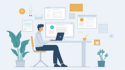 Email Marketing Automation Concept Illustration