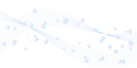 キラキラしたピンクと水色のグラデーションのウェーブのベクター背景画像