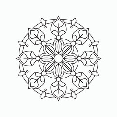 floral patterns kids Mandala art Coloring Book page design