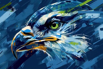 App icon vector-style image of seattle seahawk colors abstract background