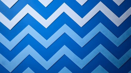 Blue Chevron Pattern with Gradient Shading
