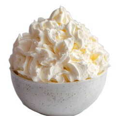 Creamy Whipped Cream in Bowl  Dessert Topping  Food Photography