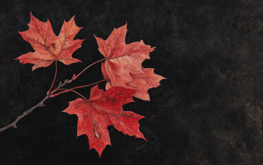 red maple leaves