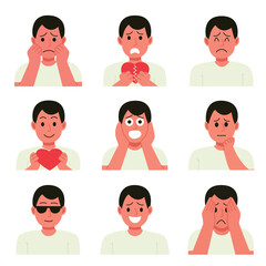 illustration of facial expressions