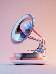 Modern Gramophone with Pastel Gradient Design
