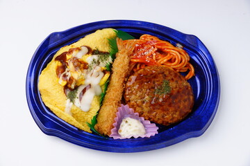 洋食弁当　ハンバーグ　オムライス