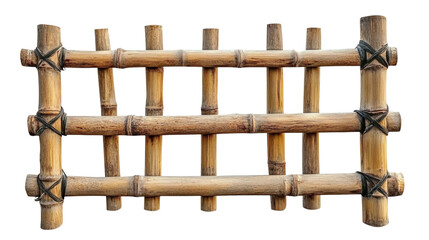 bamboo fence isolated transparent background