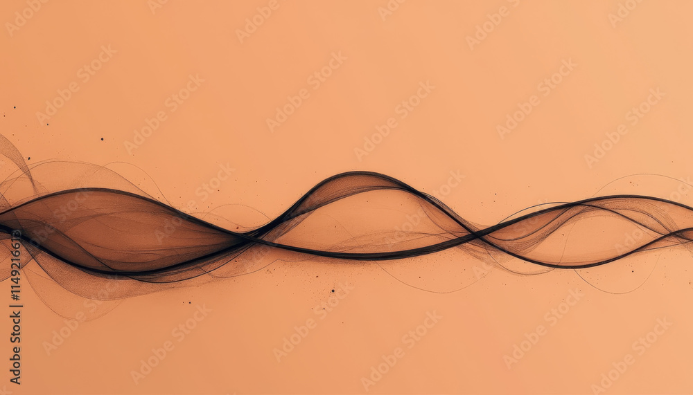 Poster minimalist line art composition with flowing forms and elegant shapes