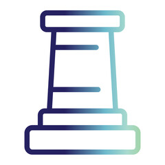 School world icon on line gradient style. Learn and play icon