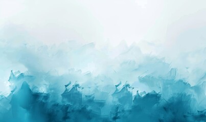 The image is a blue and white background with a lot of brush strokes