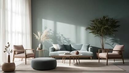 Modern Living Room Interior Design With Pastel Tones