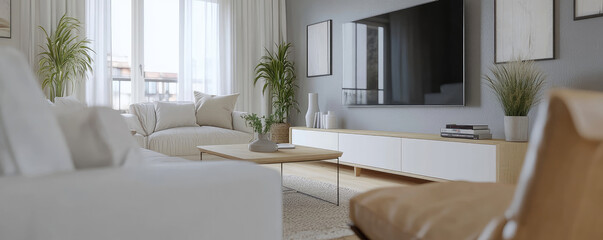 Modern interior design  with furniture