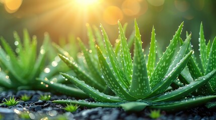 aloe vera plants green gardening