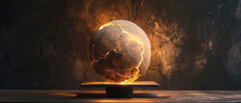 lamp, ball of adze with lightning, interior decor