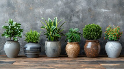 Fototapeta premium retro vintage vase and plants pots