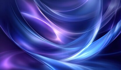 Obraz premium Abstract blue and purple glowing waves.