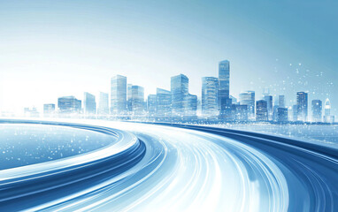 abstract city skyline