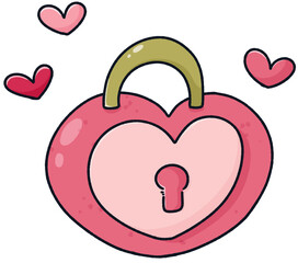  Clipart happy valentine day, illustration hand drawn