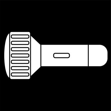 white flashlight on black background clip art preview