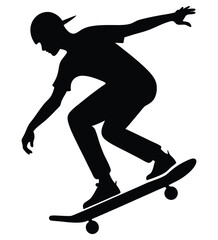 Skateboarding Silhouette, Skateboarding Silhouette illustration
