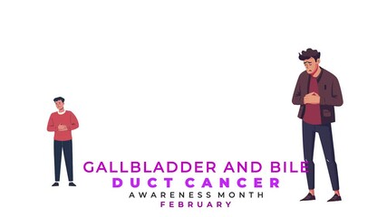 Gallbladder and Bile Duct Cancer Awareness Month, Bile Duct Cancer concept animation.
