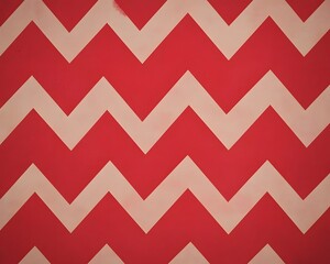 Red and Beige Chevron Pattern