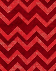 Red and Dark Red Chevron Pattern with Distressed Texture