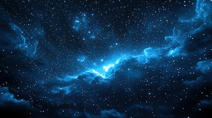 Twinkling Stars in a Black Night Sky Creating a Magical Scene