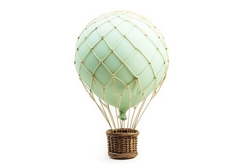 pastel green balloon on white background